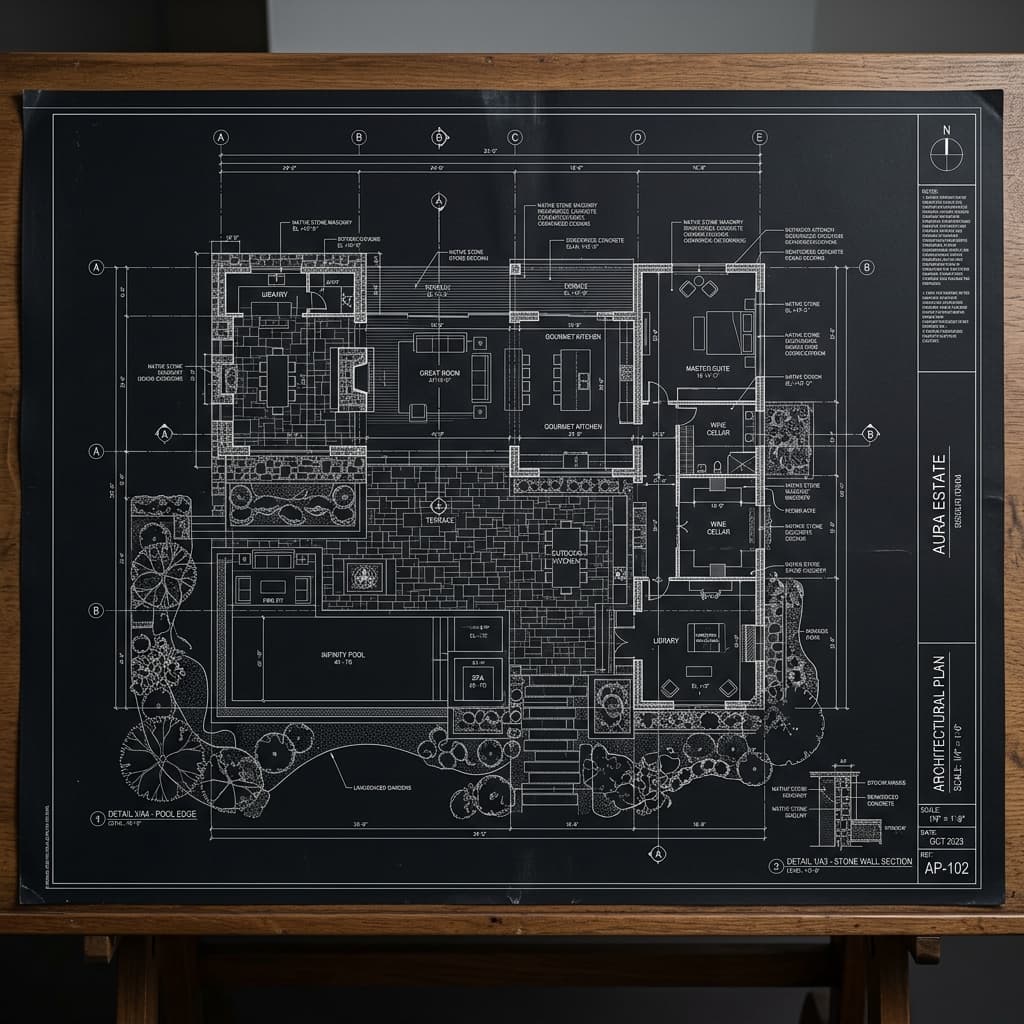 Blueprint background pattern